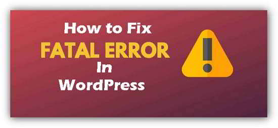 fatal error in wordpress