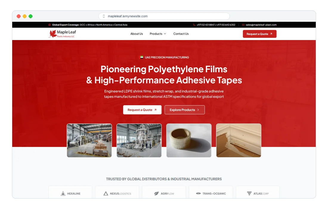 Maple Leaf Plastic Industry LLC - Polyethylene Films & High-Performance Adhesive Tapes Industrial Platform
