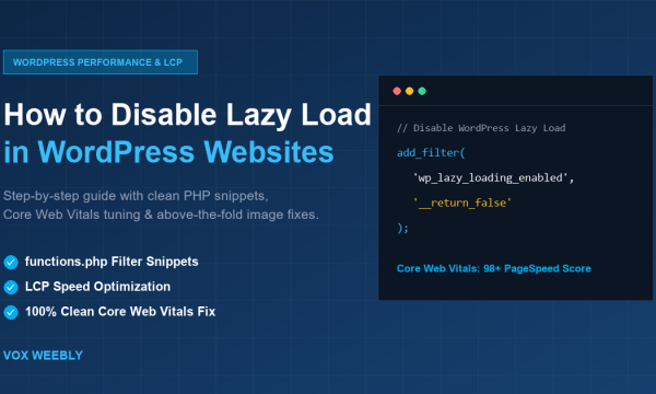 How to Disable Lazy Load in WordPress (Step by Step Guide)