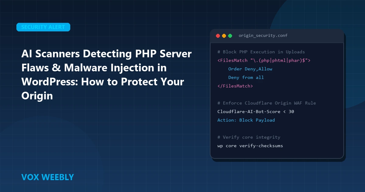 AI Scanners Detecting PHP Server Flaws &amp; Malware Injection in WordPress: How to Protect Your Origin