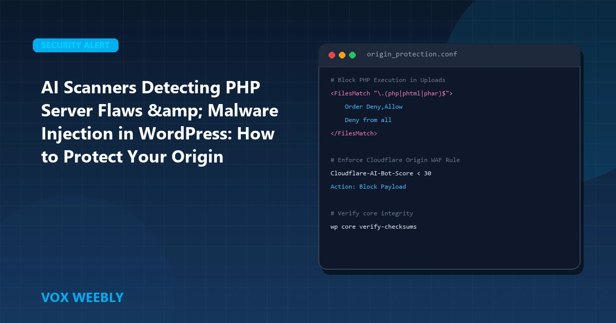 AI Scanners Detecting PHP Server Flaws &amp; Malware Injection in WordPress: How to Protect Your Origin