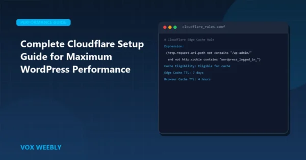 Complete Cloudflare Setup Guide for Maximum WordPress Performance