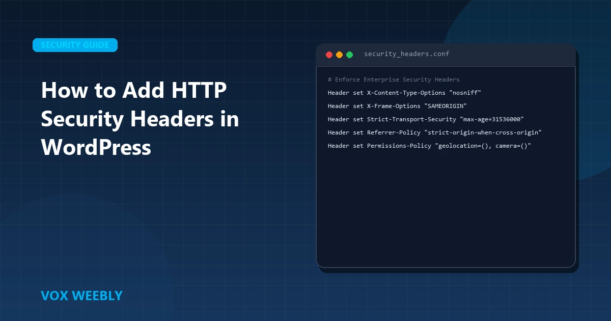 How to Add HTTP Security Headers in WordPress