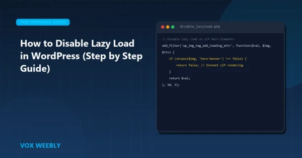 How to Disable Lazy Load in WordPress (Step by Step Guide)