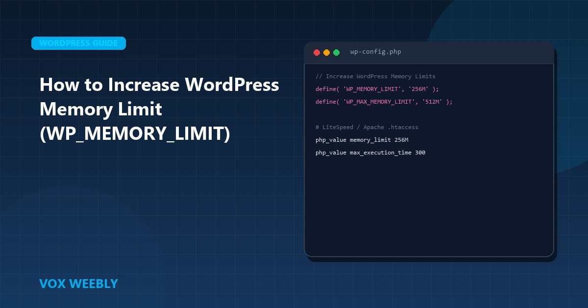 How to Increase WordPress Memory Limit (WP_MEMORY_LIMIT)