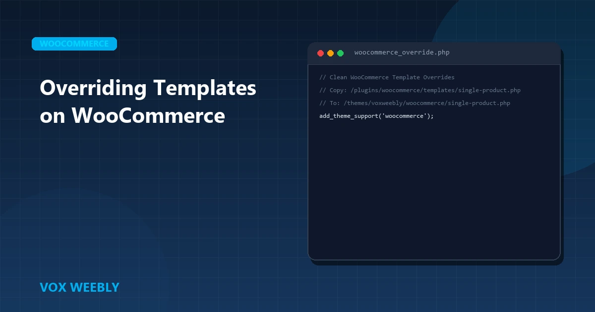 Overriding Templates on WooCommerce