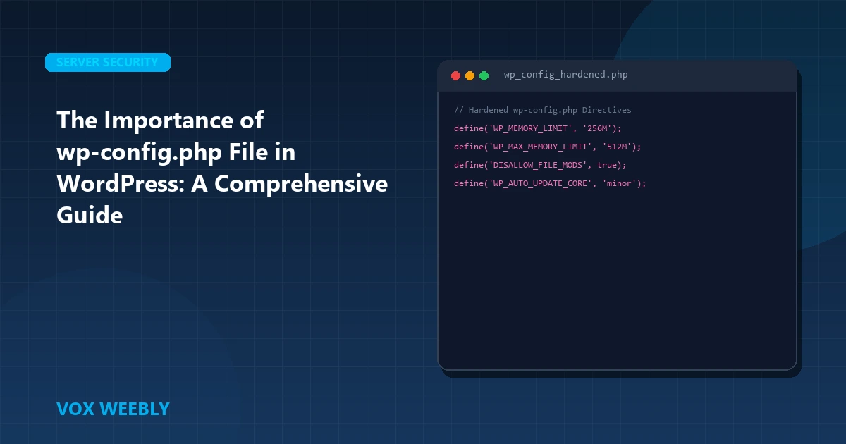 The Importance of wp-config.php File in WordPress: A Comprehensive Guide