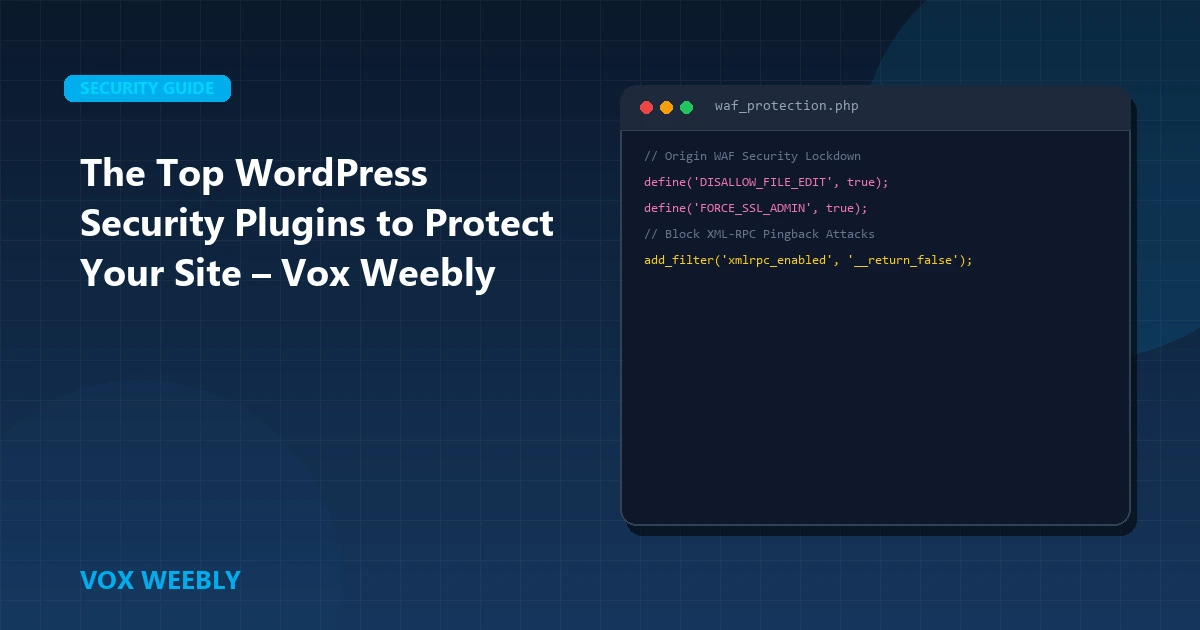 The Top WordPress Security Plugins to Protect Your Site – Vox Weebly