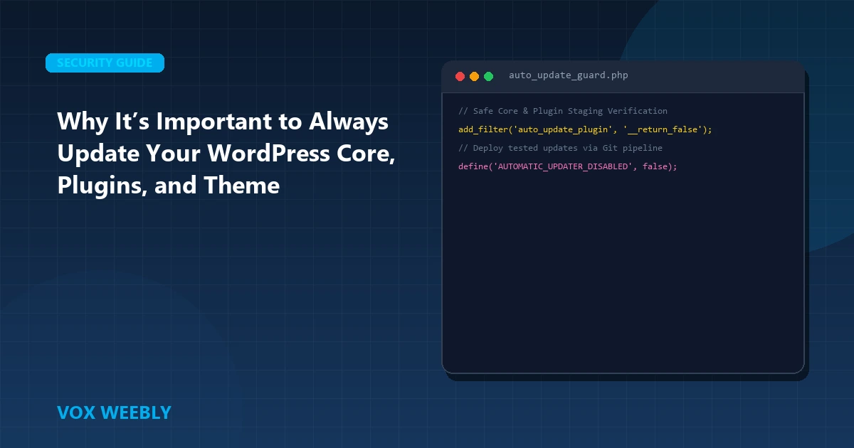 Why It’s Important to Always Update Your WordPress Core, Plugins, and Theme